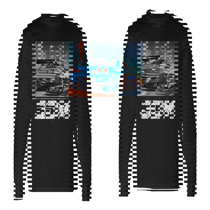 レトロ Jdm 日本ドリフトレース チューニングカー 東京スカイライン ギフト 長袖tシャツ 長袖Tシャツ