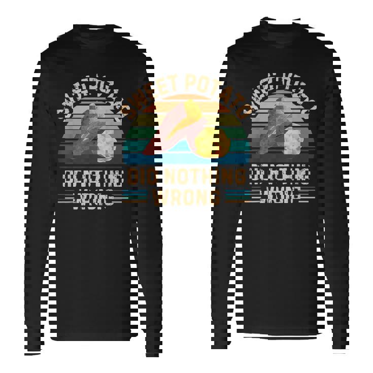 レトロ サツマイモ Did Nothing Wrong ヴィンテージ サツマイモ 長袖Tシャツ