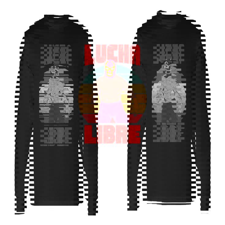 レトロ ヴィンテージ レスラー ルチャリブレ メキシコレスリング 長袖Tシャツ