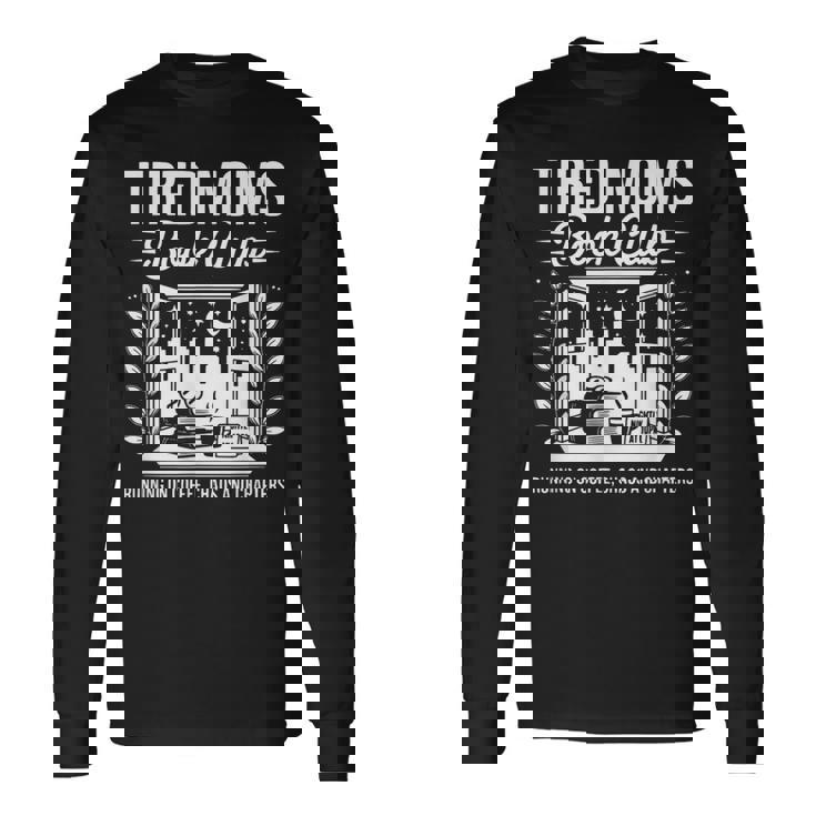 レトロ 疲れたママ ブッククラブ 本っぽい Booktrovert 長袖Tシャツ