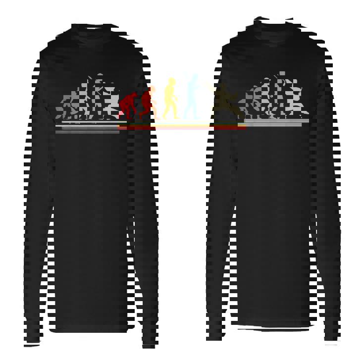 レトロ太極拳の進化 長袖Tシャツ