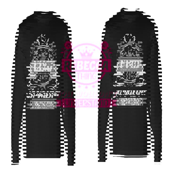 レベッカの名前 長袖Tシャツ