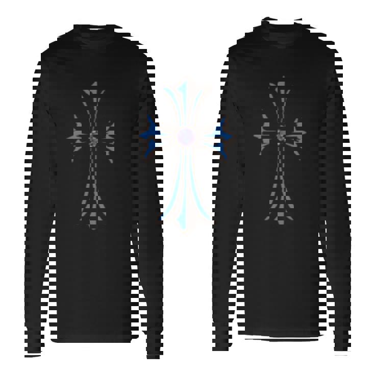 ロイヤル ブルー サファイア クロス 長袖tシャツ 長袖Tシャツ