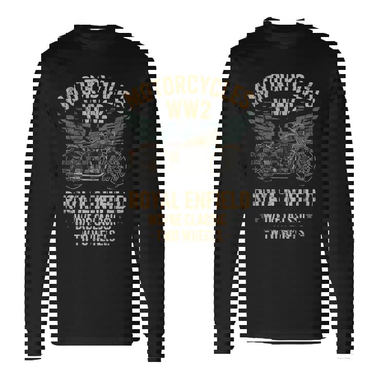 ロイヤルエンフィールドwdReクラシックモーターサイクルww2 長袖tシャツ 長袖Tシャツ
