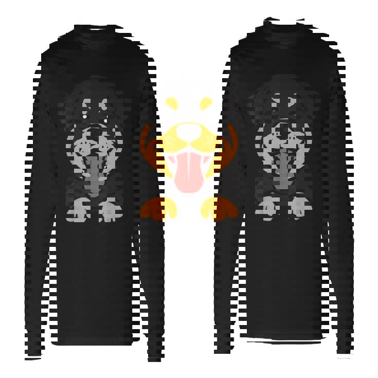 ロットワイラー犬ユーモアかわいいシンプルな愛ロットワイラー 長袖Tシャツ ギフトのアイデア