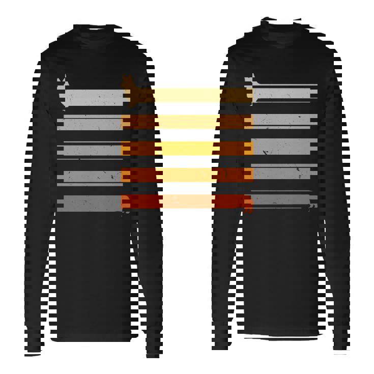 ロングコーギー犬カーディガン ウェルシュコーギー犬ギフト 長袖tシャツ 長袖Tシャツ