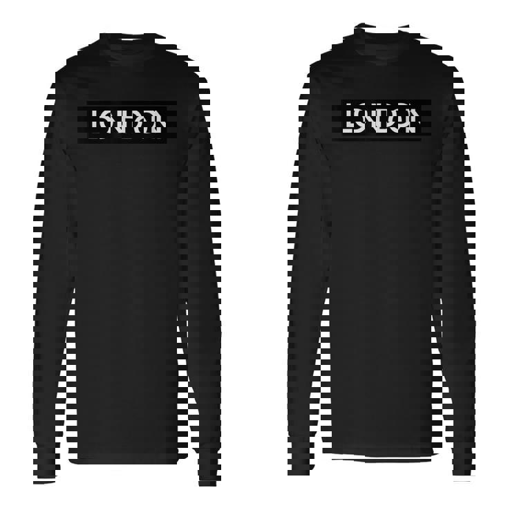 ロンドン United Kingdom イングランド シンプル モダン 長袖Tシャツ ギフトのアイデア