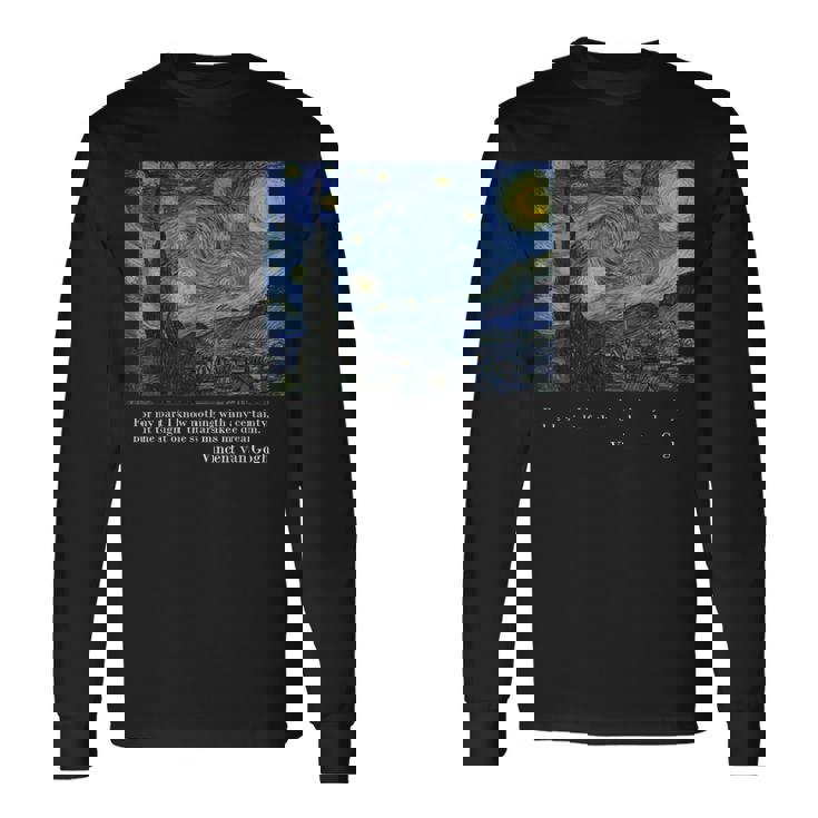 ヴィンセント・ファン・ゴッホによる星月夜 長袖Tシャツ