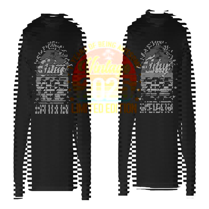 ヴィンテージ 1 誕生日 デコレーション メンズ 1歳 2025 1歳の誕生日 長袖Tシャツ