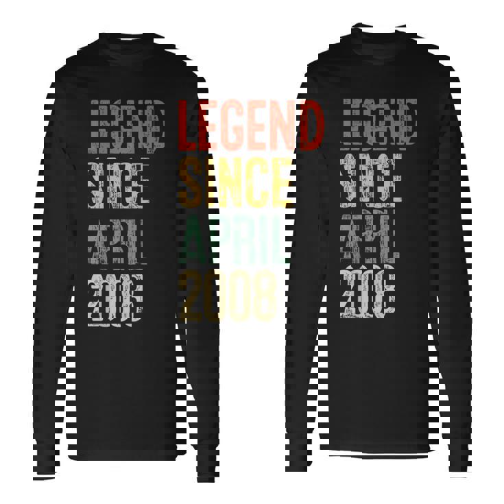 ヴィンテージ 18歳の誕生日デコレーション メンズ 18歳 2008年 18歳の誕生日 長袖Tシャツ ギフトのアイデア