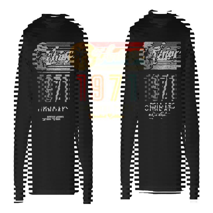 ヴィンテージ 1971 オリジナルパーツ パームス 55歳の誕生日 長袖Tシャツ ギフトのアイデア