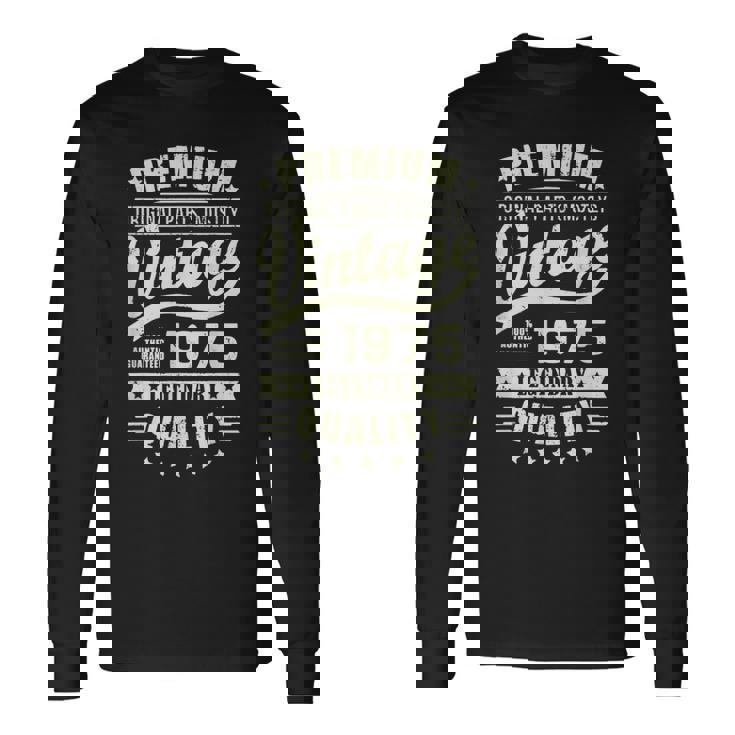 ヴィンテージ 1975 男性用 レトロ 面白い 1975 誕生日 長袖Tシャツ