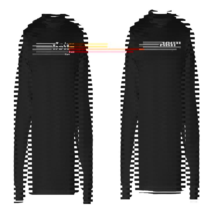 ヴィンテージ 1980年代グラフィックスタイル ホノルル ハワイ 長袖Tシャツ