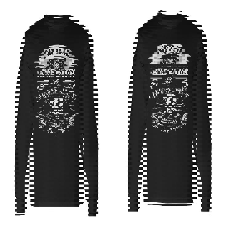 ヴィンテージ 70歳の誕生日シャツ 面白い レトロ メンズ 70歳 長袖tシャツ 長袖Tシャツ