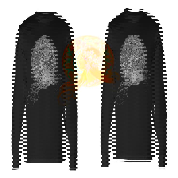 ヴィンテージ アルフォンス・ミュシャ 長袖tシャツ 長袖Tシャツ