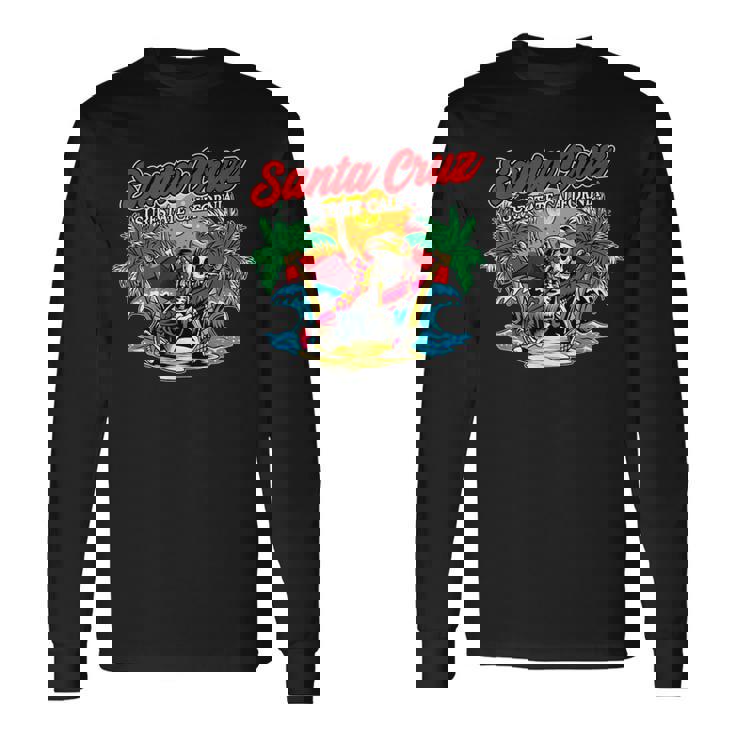 ヴィンテージ サーファー カリフォルニア I レトロ サンタクルーズ カリフォルニア 長袖Tシャツ