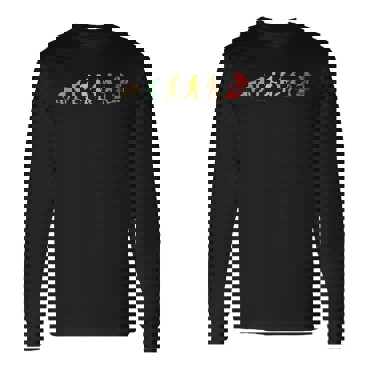 ヴィンテージ スイム レトロ スイミング 進化 面白いスイマー 長袖Tシャツ