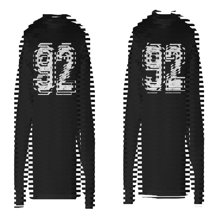ヴィンテージ スポーツ 数字 92 九十二 長袖Tシャツ ギフトのアイデア