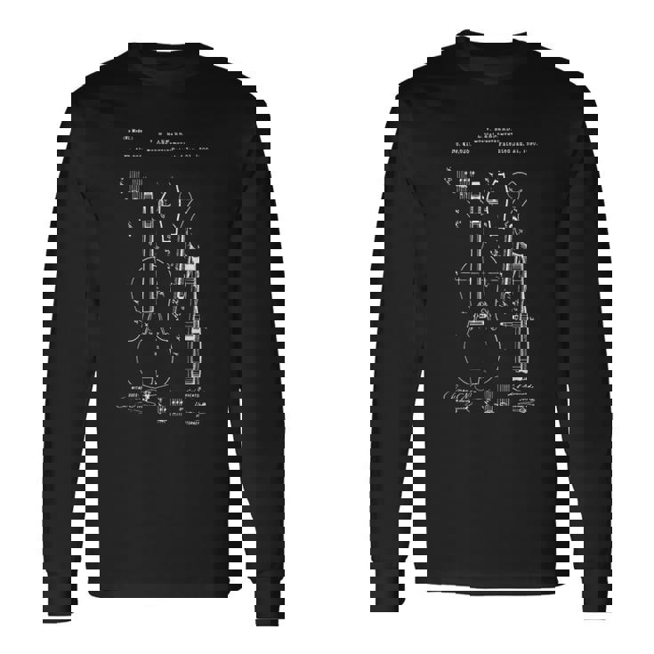 ヴィンテージ チェロパテント レトロ チェロ奏者 チェロチェリスト 長袖Tシャツ