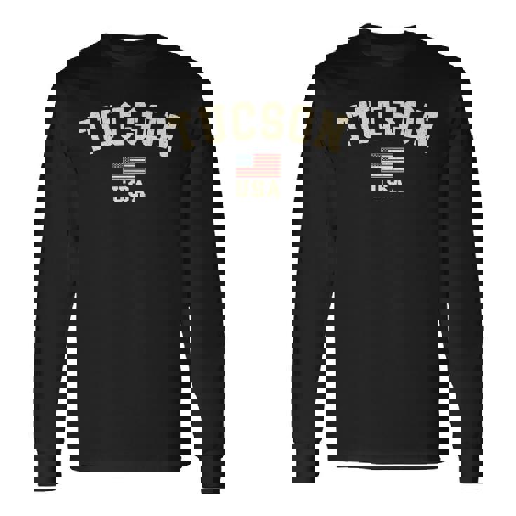 ヴィンテージ ツーソン アメリカ アメリカ 国旗 アリゾナ クール お土産 レトロ 長袖Tシャツ