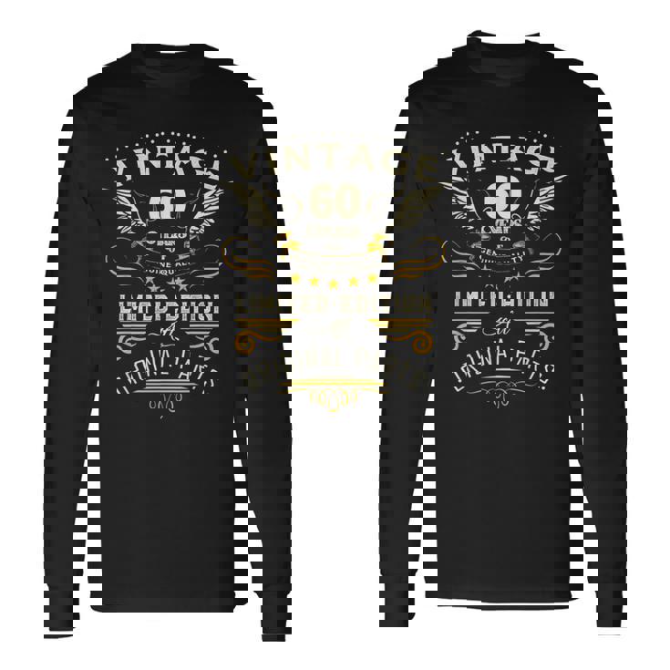 ヴィンテージ 限定版 おもしろ 60歳 ギフト 還暦 長袖Tシャツ