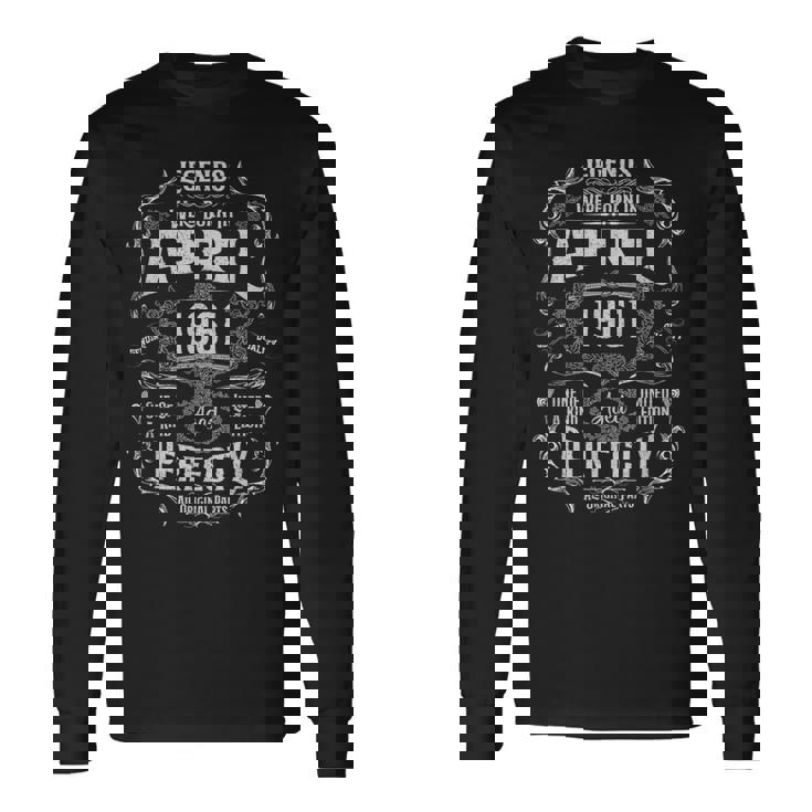 ヴィンテージ65歳の誕生日レジェンドは1961年4月に誕生しました。 長袖Tシャツ