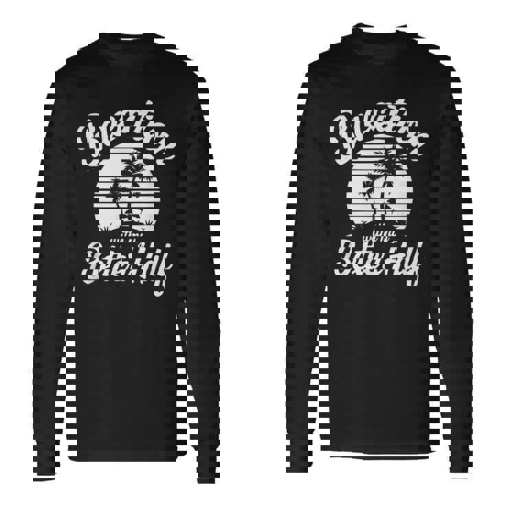 ヴィンテージbaecation With My Better ハーフマッチングカップル 長袖Tシャツ