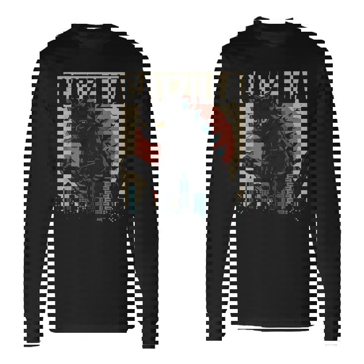 ヴィンテージキャットジラtシャツ 面白い子猫と猫 長袖Tシャツ