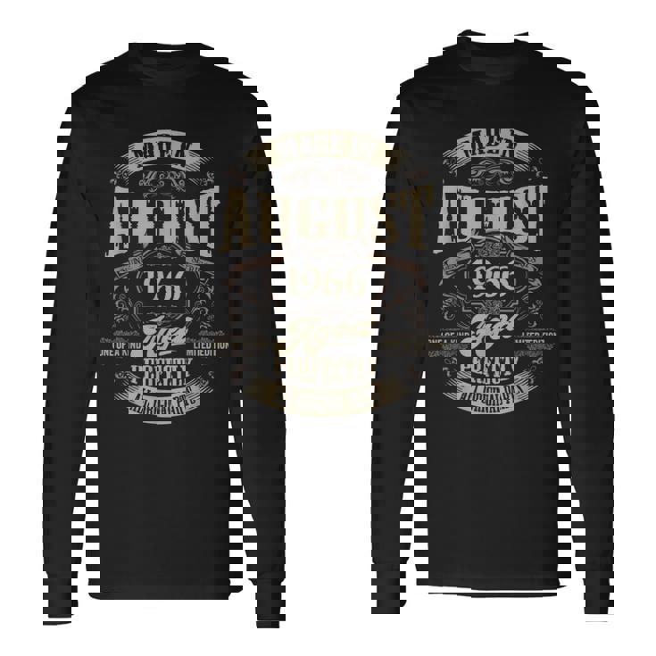 ヴィンテージ還暦伝説 1966年8月 60歳の贈り物 長袖Tシャツ ギフトのアイデア