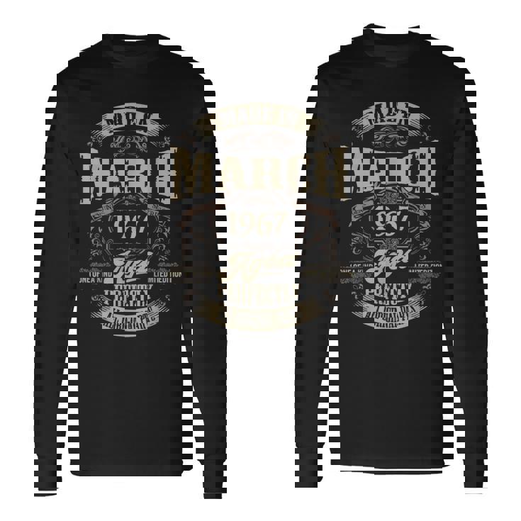 ヴィンテージ還暦伝説 1967年3月 60歳の贈り物 長袖Tシャツ