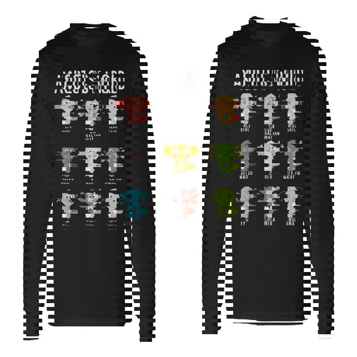 世界のウーパールーパー両生類動物好きカワイイ 長袖Tシャツ ギフトのアイデア