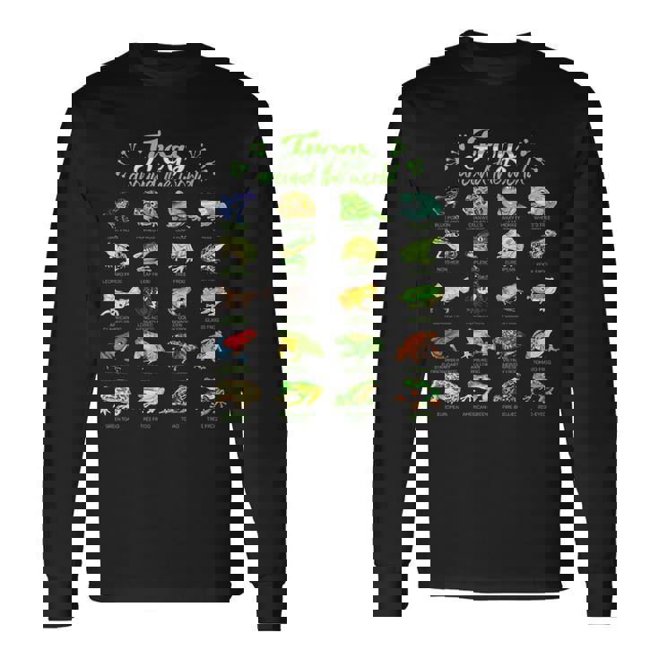 世界のカエル カエル 長袖Tシャツ ギフトのアイデア