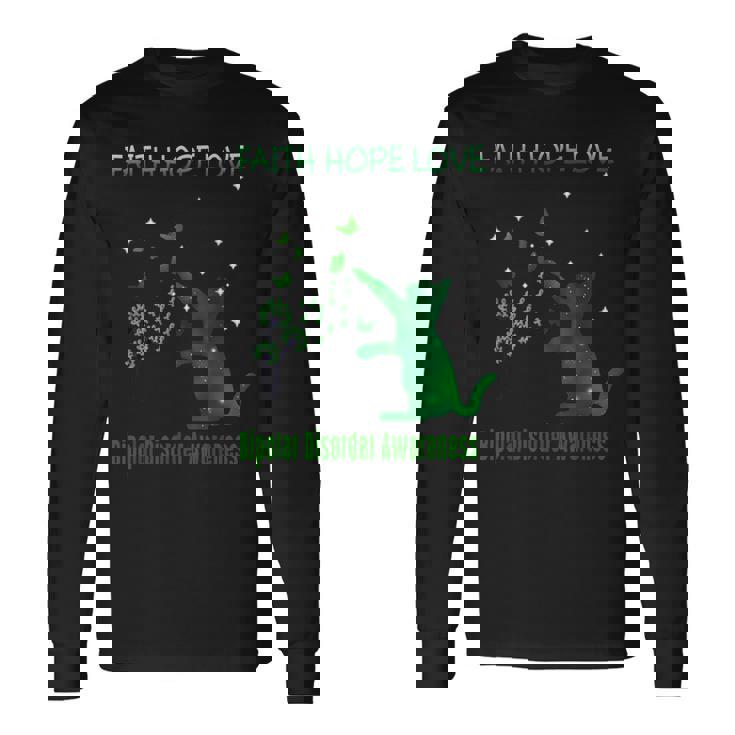 信仰希望愛双極性障害認識 長袖Tシャツ