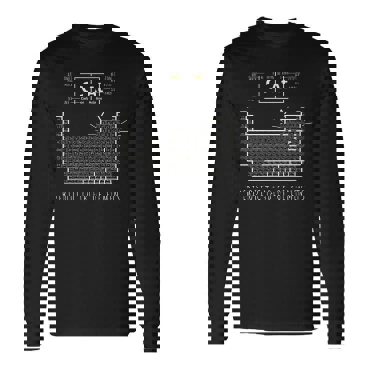 化学猫 元素周期表 長袖tシャツ 長袖Tシャツ