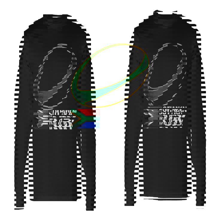 南アフリカラグビー南アフリカ国旗 長袖Tシャツ ギフトのアイデア