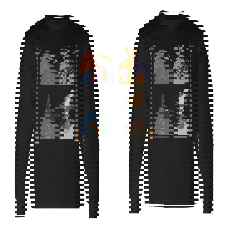 古代エジプトの神々 ファラオ神話 エジプトのピラミッド 長袖tシャツ 長袖Tシャツ ギフトのアイデア