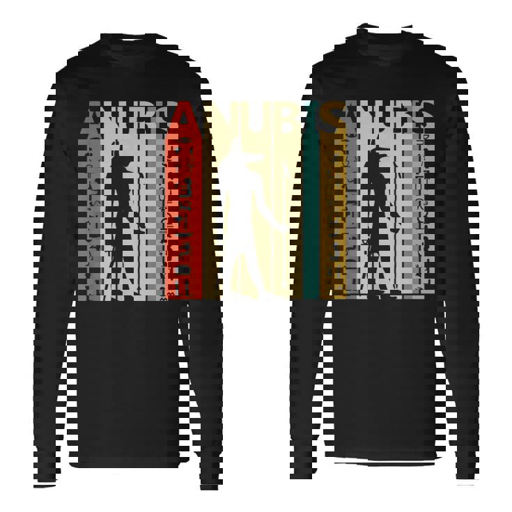 古代エジプト神アヌビスtシャツ ヒエログリフシャツギフト 長袖Tシャツ