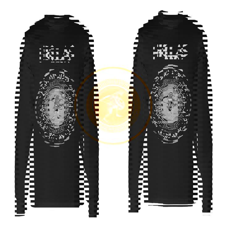 古代ギリシャの都市 スパルタ アテネ テーベ ギリシャ重装歩兵 長袖Tシャツ