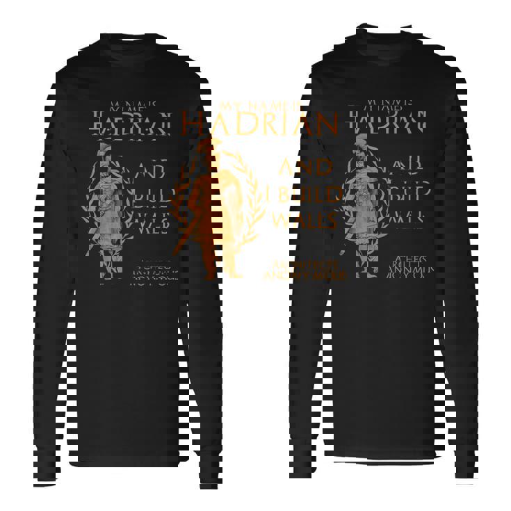 古代ローマ 皇帝ハドリアヌス 建築家 匿名 面白い 長袖Tシャツ