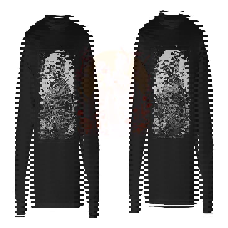 古代日本の神 イザナギイザナミ日本神話 長袖Tシャツ