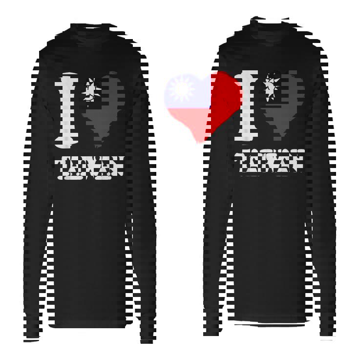 台湾の誇り 台湾のルーツ I Love Taiwan 台湾国旗 長袖Tシャツ