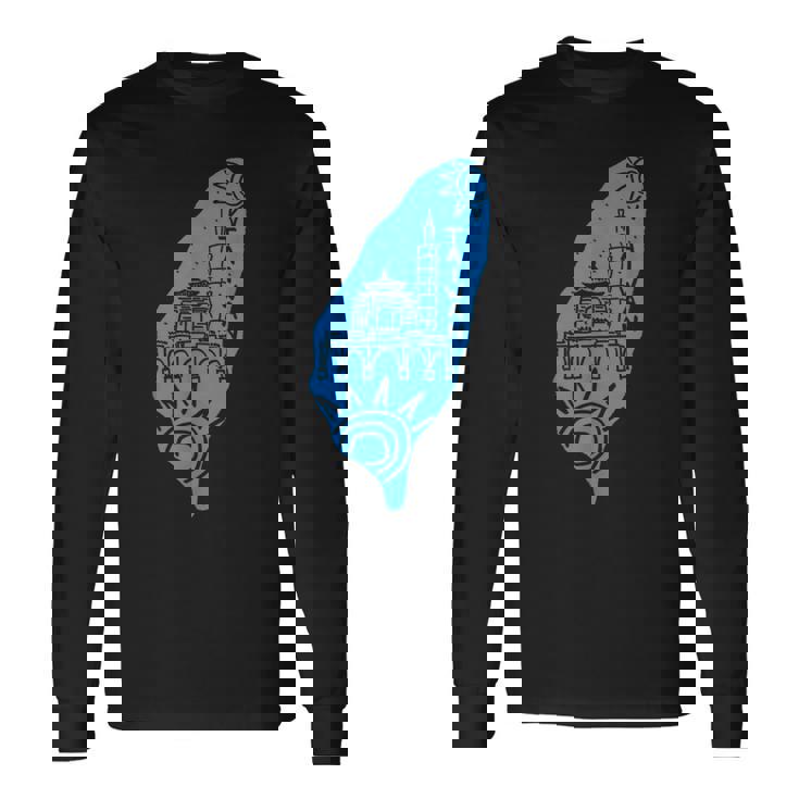 台湾島 長袖Tシャツ