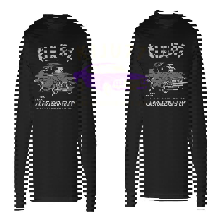 喜寿祝い 車好き お父さん 男性 クラシックカー 77歳 Classic Never Gets Old 長袖tシャツ 長袖Tシャツ