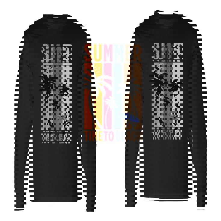 夏 Time To Beach クールバイブ 長袖Tシャツ