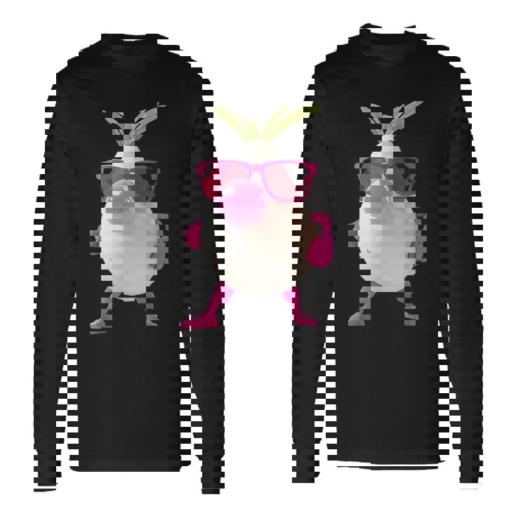 大根チューインガム 長袖Tシャツ