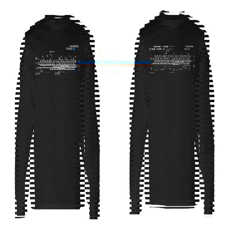 大阪日本電車近郊線鉄道 – お土産ルートマップ 長袖tシャツ 長袖Tシャツ