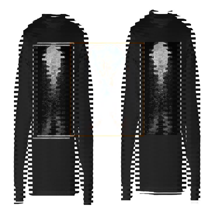 天国への扉のあるアンダーワールド 長袖Tシャツ