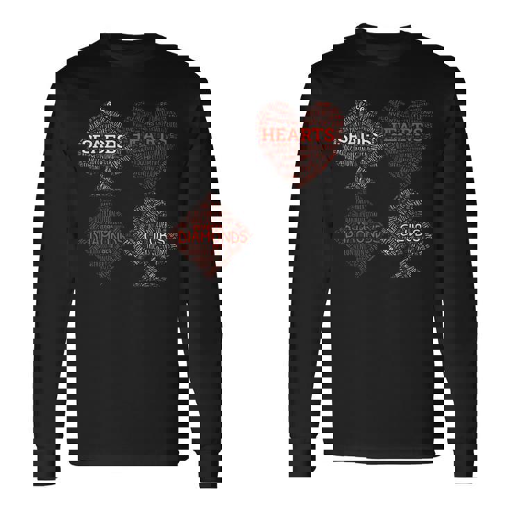 契約橋条件入札 重複カードゲーム Wordart 長袖Tシャツ