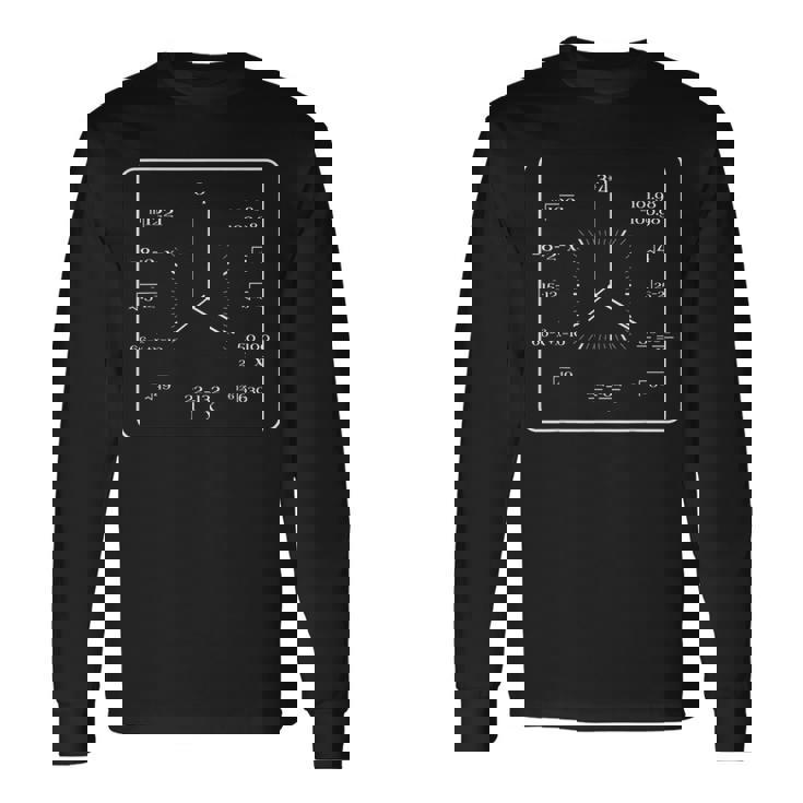 学校 時計 時間 算数 時計 数学者 式 算数 長袖Tシャツ