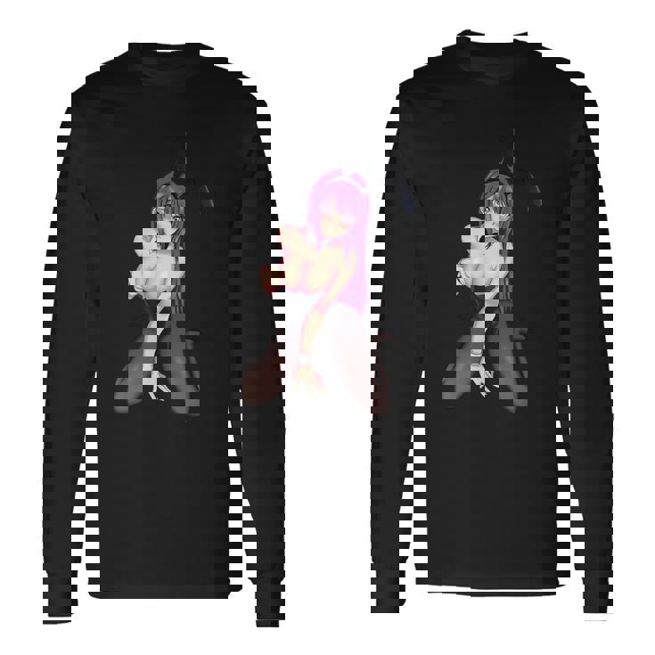 完璧なかわいい日本のアニメとマンガのカワイイバニーガール 長袖Tシャツ